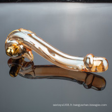 Vente en gros de haute qualité cristal verre gode Sex Toy pour femme